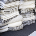 socks stacked up in piles