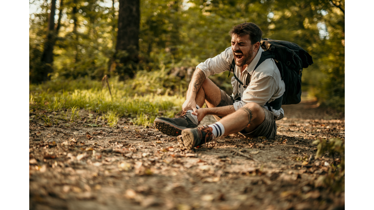 hiker with leg pain