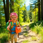 Toddler hiking