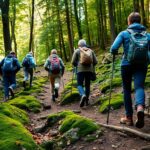 Hikers in the woods